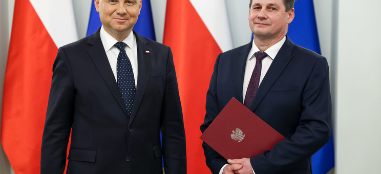 Od lewej: Prezydent RP Andrzej Duda i prof. Mariusz Oleksy